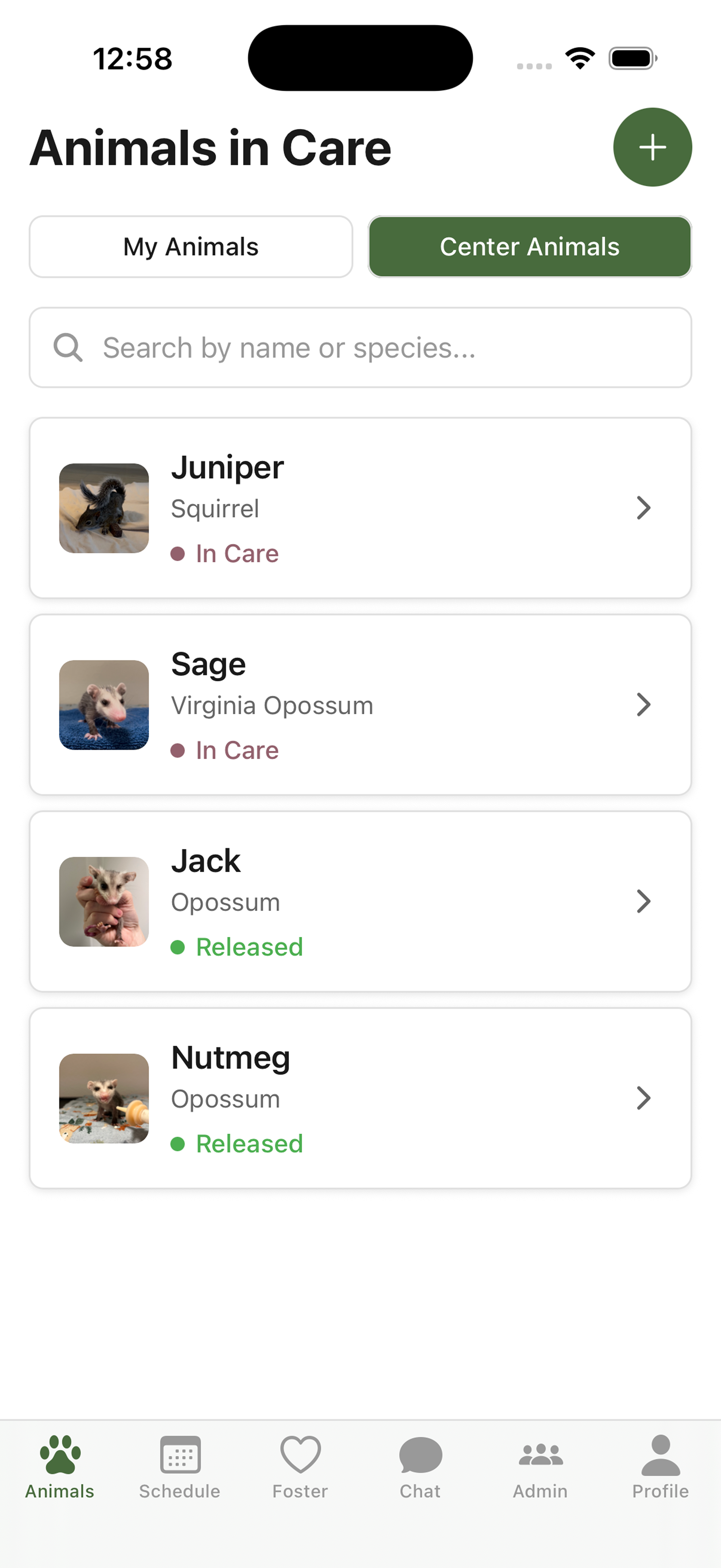 Bramble Mobile App - Animal Details